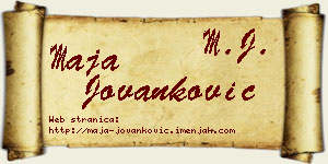 Maja Jovanković vizit kartica